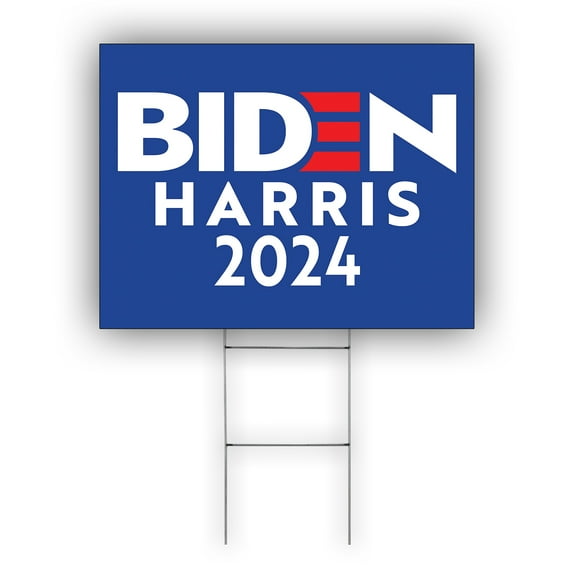 Biden Harris 2024 Vote For President Coroplast Yard Sign With H Stake