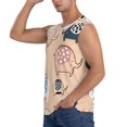 thumbnail image 3 of Bixox Men's Cute Ink Drawn Elephants Printed Shirt Sleeveless Fitness Tank Top-X-Large, 3 of 7