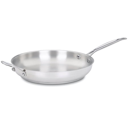 Cuisinart Chef s Classic Stainless 12-Inch Open Skillet with Helper Handle