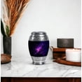 thumbnail image 5 of JAGASY Purple Stars Urns for Ashes for Mom - Small Urns for Human Ashes Keepsake - Memorial Mini Urn for Brother - Handmade Funeral Urn for Sister - ( 3 Inch), 5 of 7