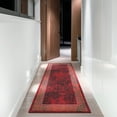 thumbnail image 2 of Ottomanson Machine Washable Non-Slip Rubberback Border 2x5 Indoor Runner Rug, 20" x 59", Red, 2 of 10