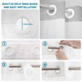 thumbnail image 5 of No Hook Shower Curtain, Grey Ombre Shower Curtains for Bathroom with See Through Top Window, Farmhouse Grey Gradient Color Aesthetic Waterproof & Washable Bath Curtain Stall 48"x72", 5 of 9