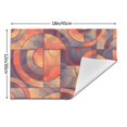 thumbnail image 3 of XMXT 6 Pcs Woven Placemats, Colorful Abstract Geometric Print Stain Resistant Anti-Skid Placemat for Kitchen Table, 12 x 18 inches, 3 of 6