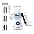thumbnail image 4 of 3-in-1 Multifunctional Vegetable Cutter | Hand Operated Roller Slicer & Grater | Stainless Steel Blades | Potato Shredder for Kitchen | Easy to Clean & Safe Design, 4 of 7