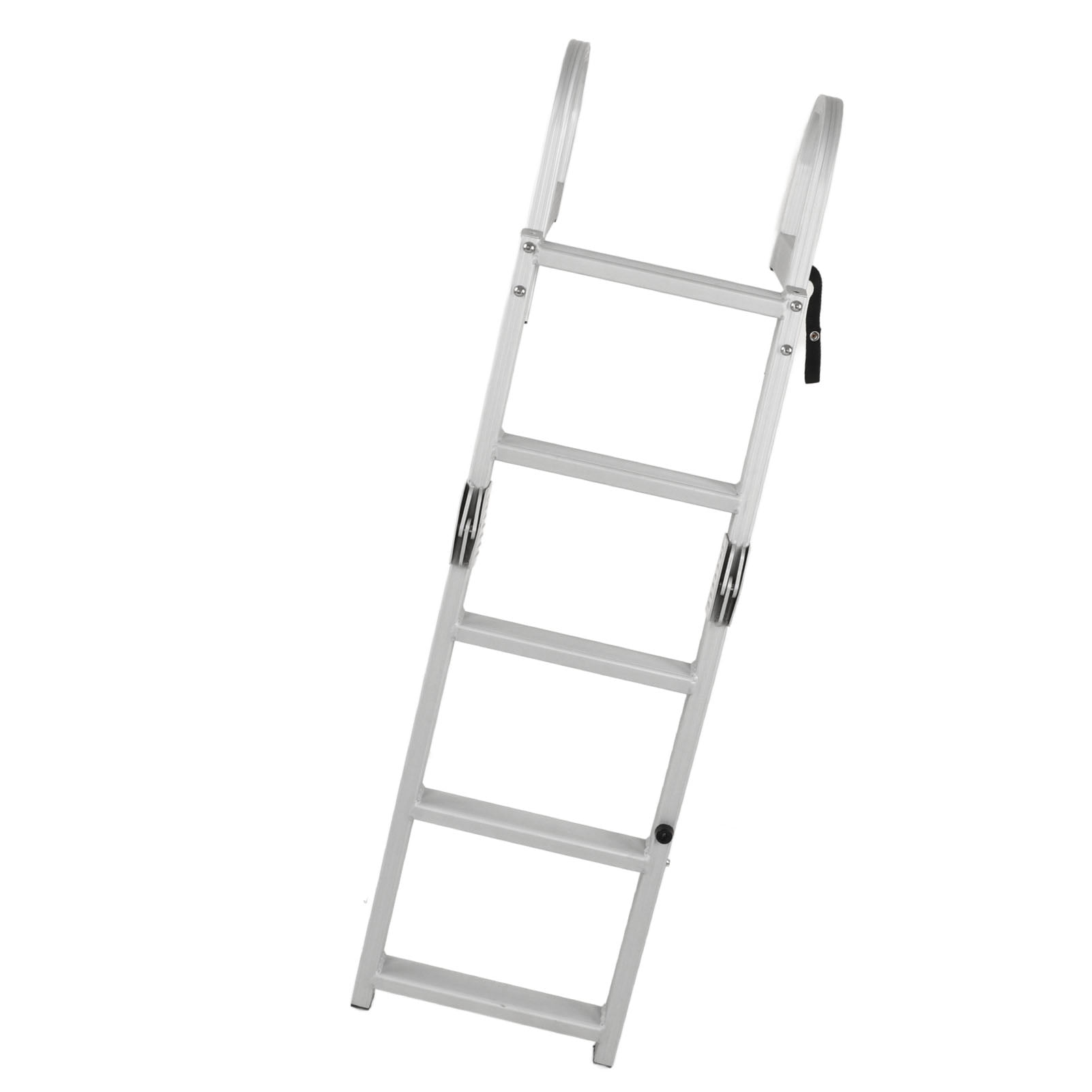 Pontoon Ladder, Slip Resistant 200KG Load Capacity Boat Folding Ladder Robust Construction  for Ocean Yachts Ships