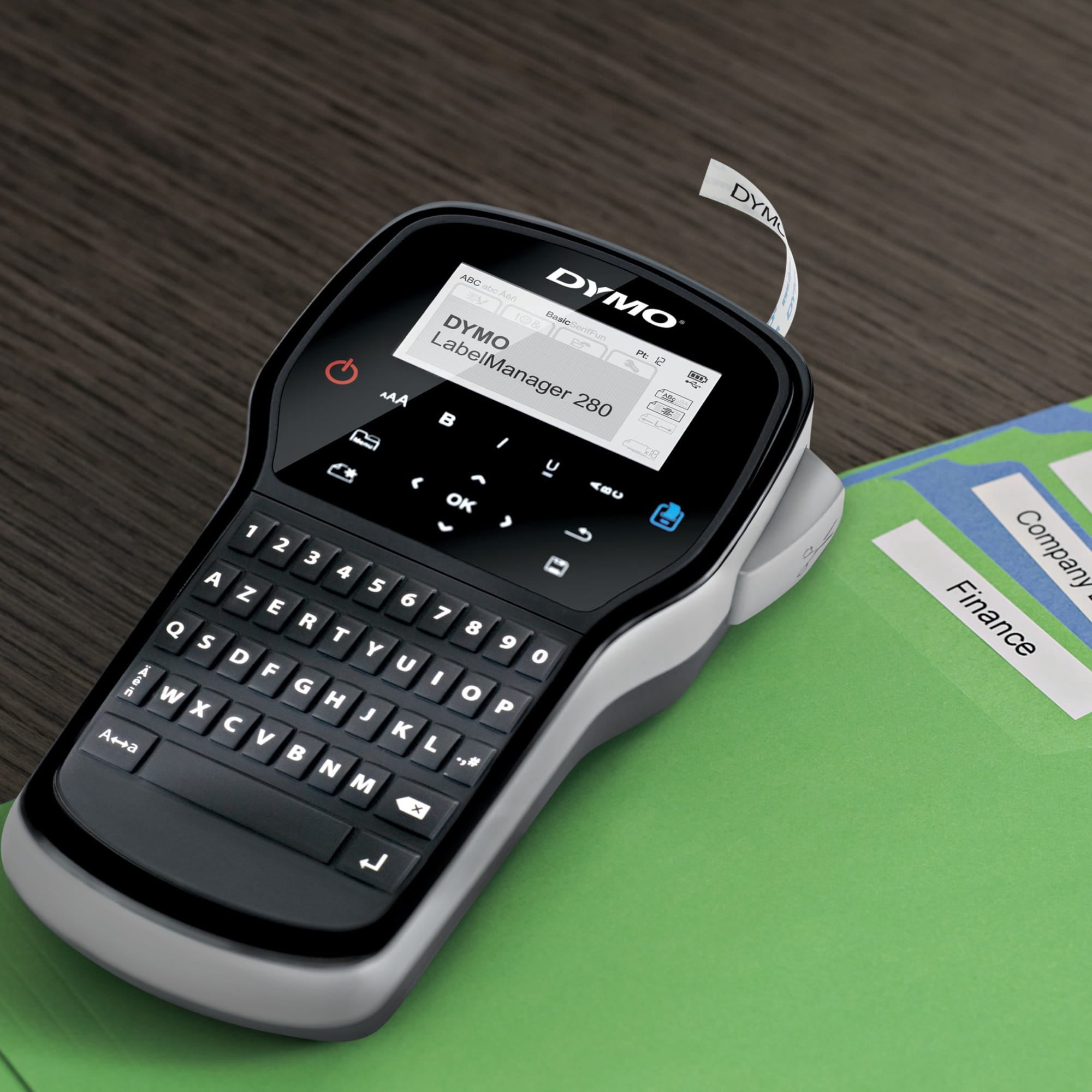 DYMO Label Maker | LabelManager 280 Rechargeable Portable Label Maker, Easy-to-Use, One-Touch Smart Keys, QWERTY Keyboard, PC and Mac Connectivity, For Home & Office Organization