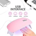 thumbnail image 4 of Mini lámpara UV para uñas de gel, lámpara de uñas LED portátil USB de 6 W, lámpara de curado para uñas, lámpara de uñas con temporizador de 45/60 s, lámpara secadora para uñas de manos y pies, 4 of 5