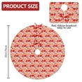 thumbnail image 2 of 30 Inch Christmas Tree Skirt – Velvet Plush Tree Mat, Soft Thickened Polyester with Red Ties, Single-Sided Printing, Available in 30in/36in/48in, Perfect for Holiday Xmas Tree Decoration, 2 of 7