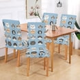 thumbnail image 2 of Yayeee 4 Pack Dining Chair Covers Stretch Parson Chairs Slipcovers Seat Protector, Vibrant Cute Cat, 2 of 6