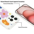 thumbnail image 6 of Soft Case Compatible with iPhone 16 Plus, Clear Floral Pattern Print Design Flexible TPU Shockproof Slim Cover for Women Girls, Flower Protective Phone Case for iPhone 16 Plus, Flower-F, 6 of 10