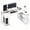 47" White, variant on Spaco 47-Inch Convertible L-Shaped Game Desk, RGB LED Monitor Stand, 2 AC 1 USB 1 Type-C Outlets, Scratch-Proof MDF for Gaming Work Area, White