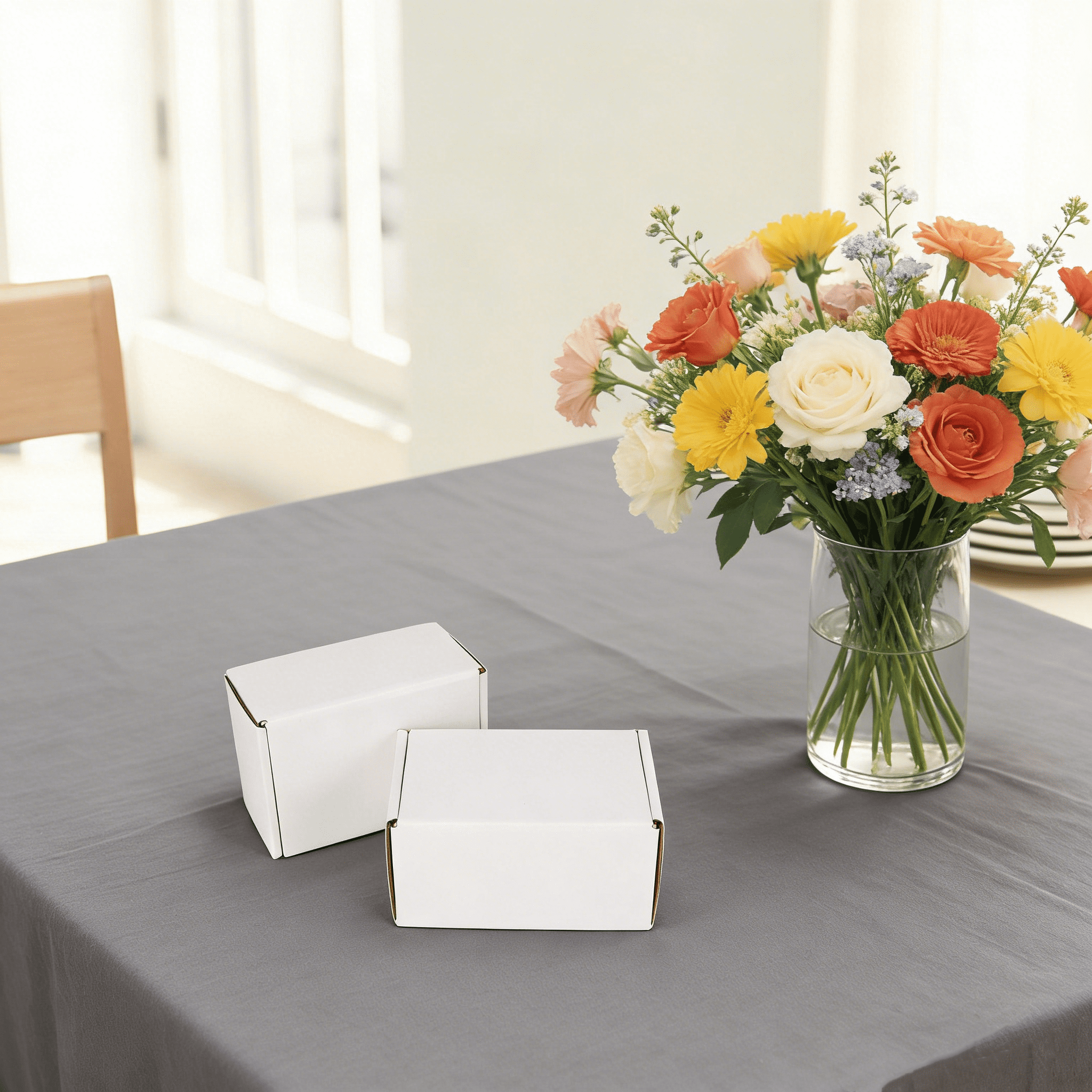 (75 pack)6x4x3 Shipping Boxes, Small Tuck-Top Corrugated Box, Mailer Box, white