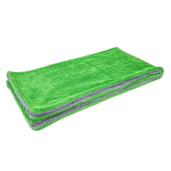 Toalla de Microfibra Autofiber Verde Gris Absorción Superior Pelo de Doble Giro para Vehículos
