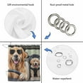 thumbnail image 5 of Funny Dog Print Waterproof Fabric Shower Curtain, Summer Modern Animals Waterproof Fabric Shower Curtain for Bathroom Curtains Bathtubs Hotel Washable Shower Curtains with 12 Hooks Long 72x78in, 5 of 8