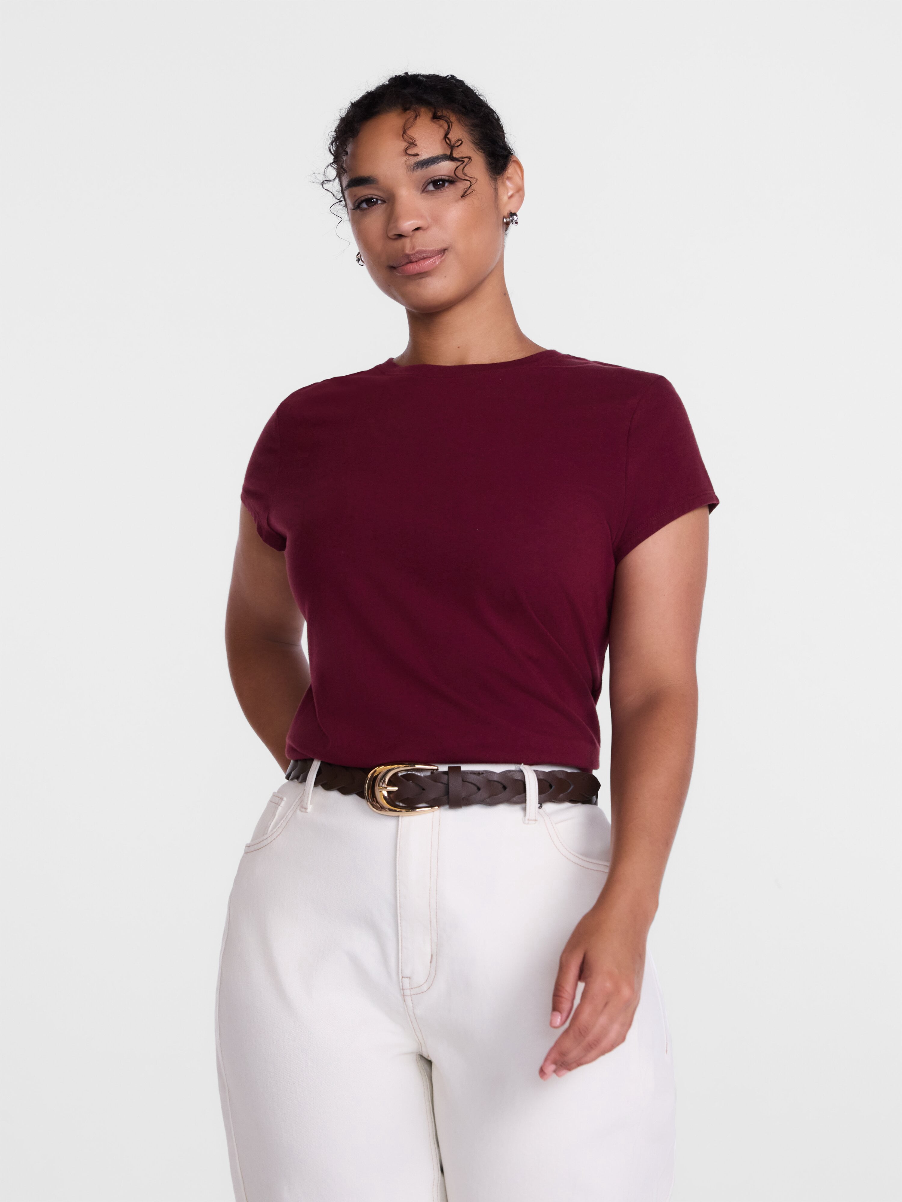 Scenario Women's and Women's Plus Tee with Short Cap Sleeves, Sizes XS-4X