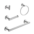 thumbnail image 1 of Bathroom Hardware Set, Bathroom Towel Strip + Towel Ring + Toilet Paper Holder + Robe Towel Hook,, 1 of 5