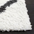 thumbnail image 3 of SAFAVIEH August Marco Diamond Shag Area Rug, Ivory/Black, 8' x 10', 3 of 8