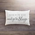 thumbnail image 4 of Personalized Planet Give It To God and Go To Sleep Lumbar Throw Pillow with White Rectangular Removable Cover | Spiritual Decoration for Chair Sofa Couch Living Room or Bedroom of Faith | 20x12, 4 of 4