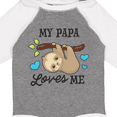 thumbnail image 4 of Inktastic My Papa Loves Me with Sloth and Hearts Boys or Girls Long Sleeve Baby Bodysuit, 4 of 5