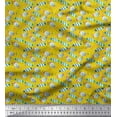 thumbnail image 1 of Soimoi Yellow polyester Crepe Fabric Dot & Candies Food Printed Fabric 1 Yard 42 Inch Wide, 1 of 3