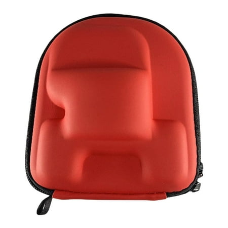 Kuntesetty Fishing Reel Bag Accessories Pouch Carry Adults Zipper EVA Fishing Reel Case Red Left