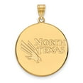 thumbnail image 1 of Solid 10k Yellow Gold Official University of North Texas XL Extra Large Big Disc Pendant Charm - 32mm x 25mm, 1 of 3