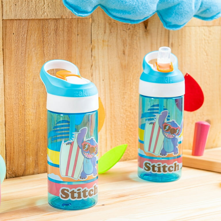 Zak Designs Disney Lilo and Stitch - Botella de agua para niños con tapa de  boquilla y lazo de transporte integrado, hecha de plástico duradero