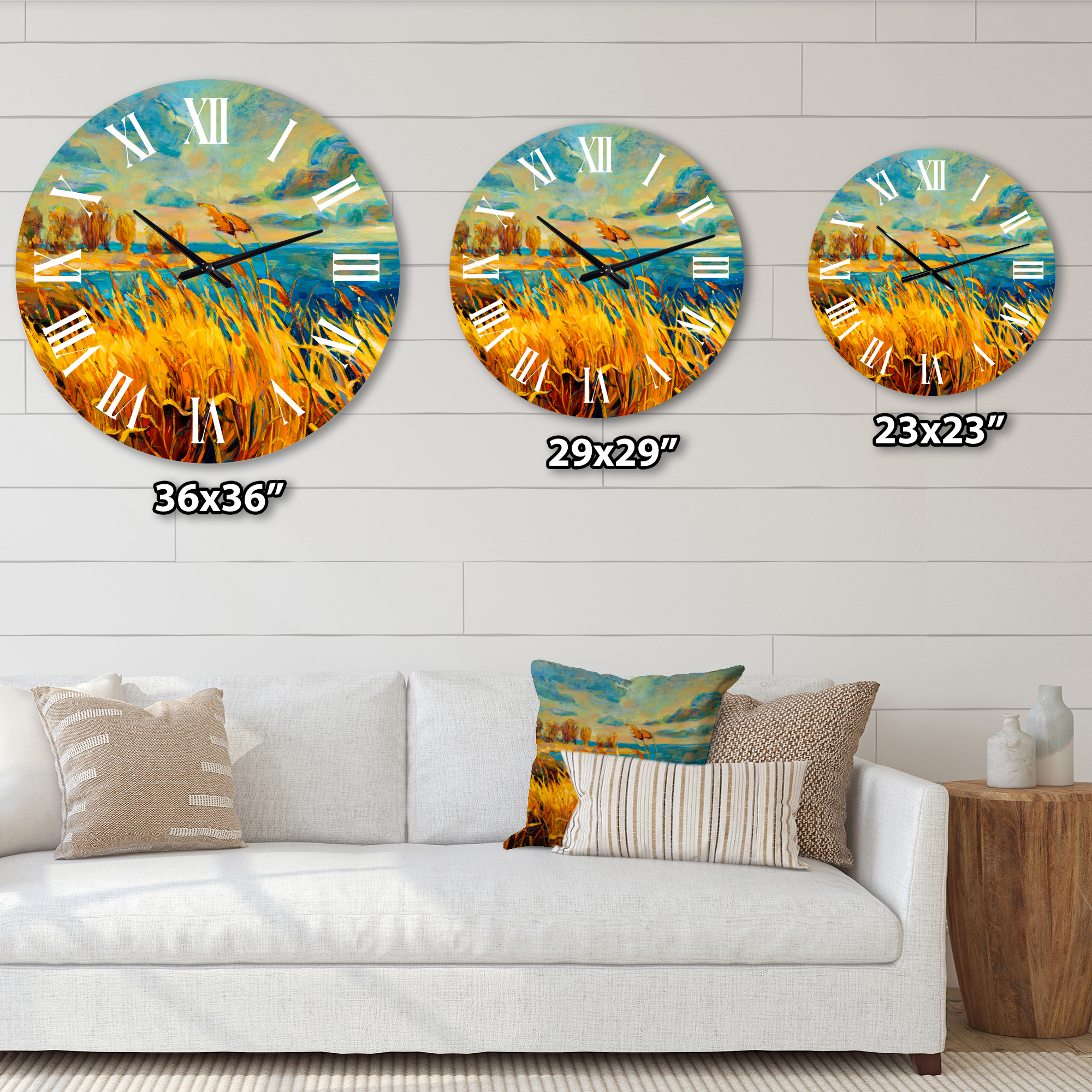 Designart 1 in Quartz Coastal Wall Clock
