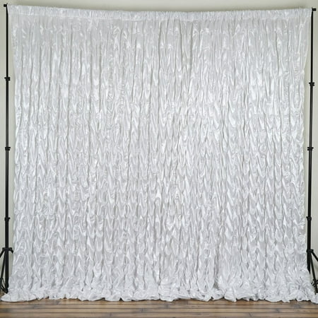 Balsacircle 20 Feet X 10 Waves Wedding Backdrop Balsacircle 20 Feet X 10 Waves Wedding Backdrop Curtain White