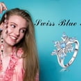 thumbnail image 2 of Qarigey Anillo de cristal para mujer, joyería para nudillos, exquisita decoración de mano, boda, compromiso, vacaciones, joyería artesanal Ropa, zapatos y accesorios Miscelánea Talla 7, 2 of 6