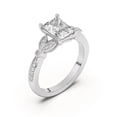 thumbnail image 3 of Eterna Jewel2.1 Ct Lab Created Diamond Ring - Radiant Cut Leaf Bezel Set Engagement Wedding Solitaire Ring - 14K White Gold Plated Ring - Daily Wear Diamond Ring - Perfect Gift for Graduations, 3 of 3