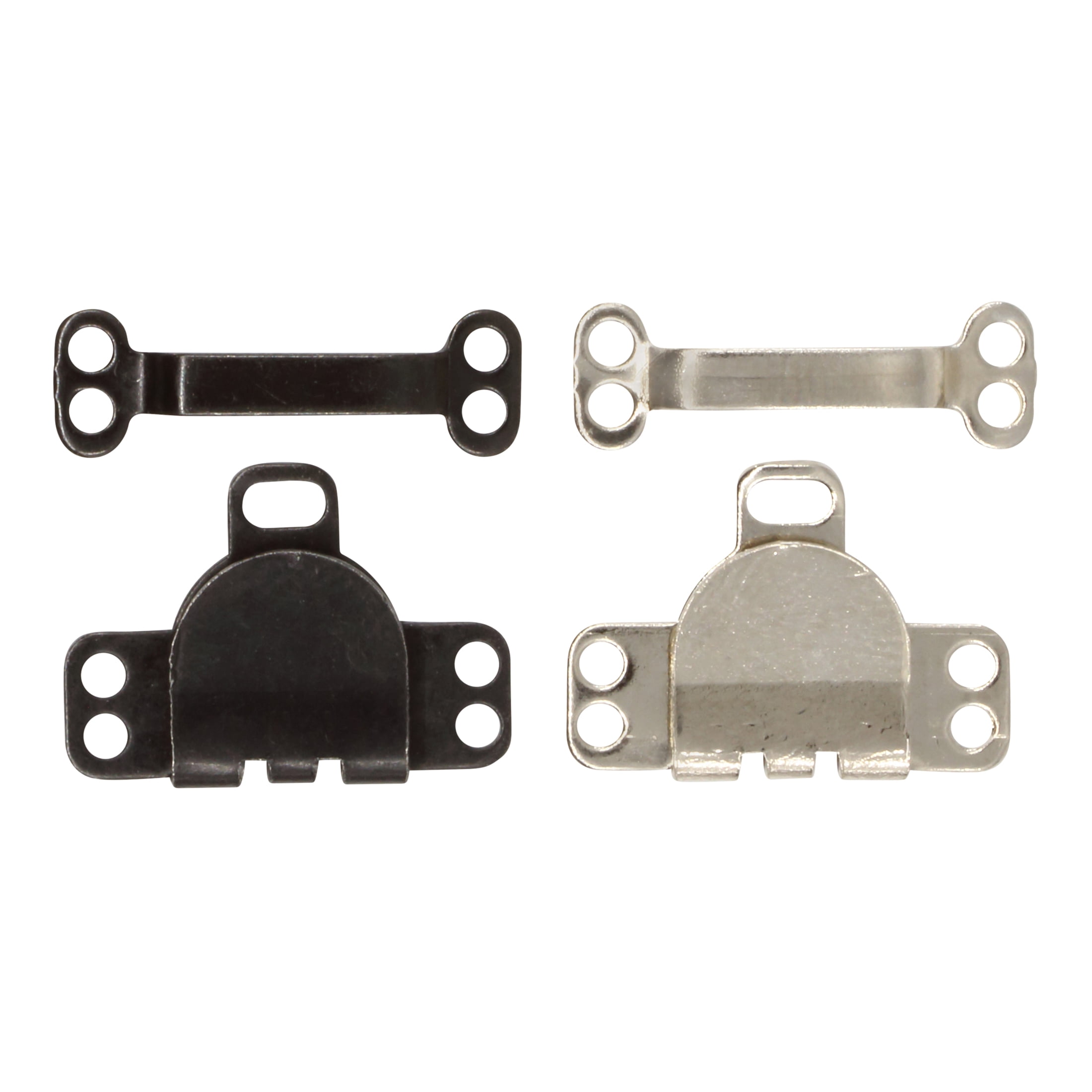(3 pack) Dritz Sew-On Hook & Eye Closures, 6 Sets, Black & Nickel for Pants and Skirts