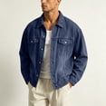 thumbnail image 7 of Hvogkswy Vintage Washed Jean Jacket Men Long Sleeve Button Denim Jackets Lightweight Work Jean Jacket Coat with Pockets, 7 of 7