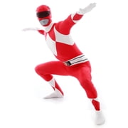 Morphsuits الكبار الأحمر حارس القوة Morphsuit الرجال خارقة الهوى فستان زي هالوين الأحمر XL