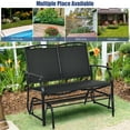 thumbnail image 5 of Costway Patio Glider Rocking Bench Double 2 Person Chair Loveseat Garden Black, 5 of 10