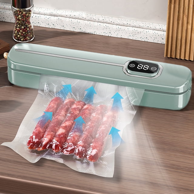 Scelleuse sous Vide Automatique, Mode Humide et Sec, avec 10 Pochettes Scellées pour Cuisson sous Vide Basse Température et Conservation des Aliments