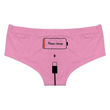 Blphud Underwear plus Size Women Female Triangle Underwear Cotton for Women Women s Electric Print Panty Bag Hip Fashion Girly Mid Waist Panty Women Briefs Nylon Pink L