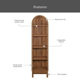Better Homes & Gardens Juliet Narrow Arch Bookcase - Walnut