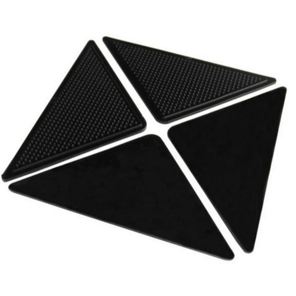 Heavy Duty Non-Slip Reusable Corner Pads - Double-Sided Adhesive Pad for Corners and Sides on Hardwood Floors, Area Rugs