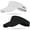 Black+White, variant on 2Pcs Sport Sun Visor Hats for Women and Men Golf Cycling Fishing Tennis Running,Black+White
