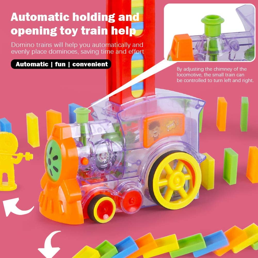 80pcs Electric Domino Laying Train Toy for Kids Automatic Domino Stacking Train Set Domino Laying Train Set 80pcs Electric Domino Laying Train Toy for Kids Automatic Domino Stacking Train Set Domino Laying Train Set