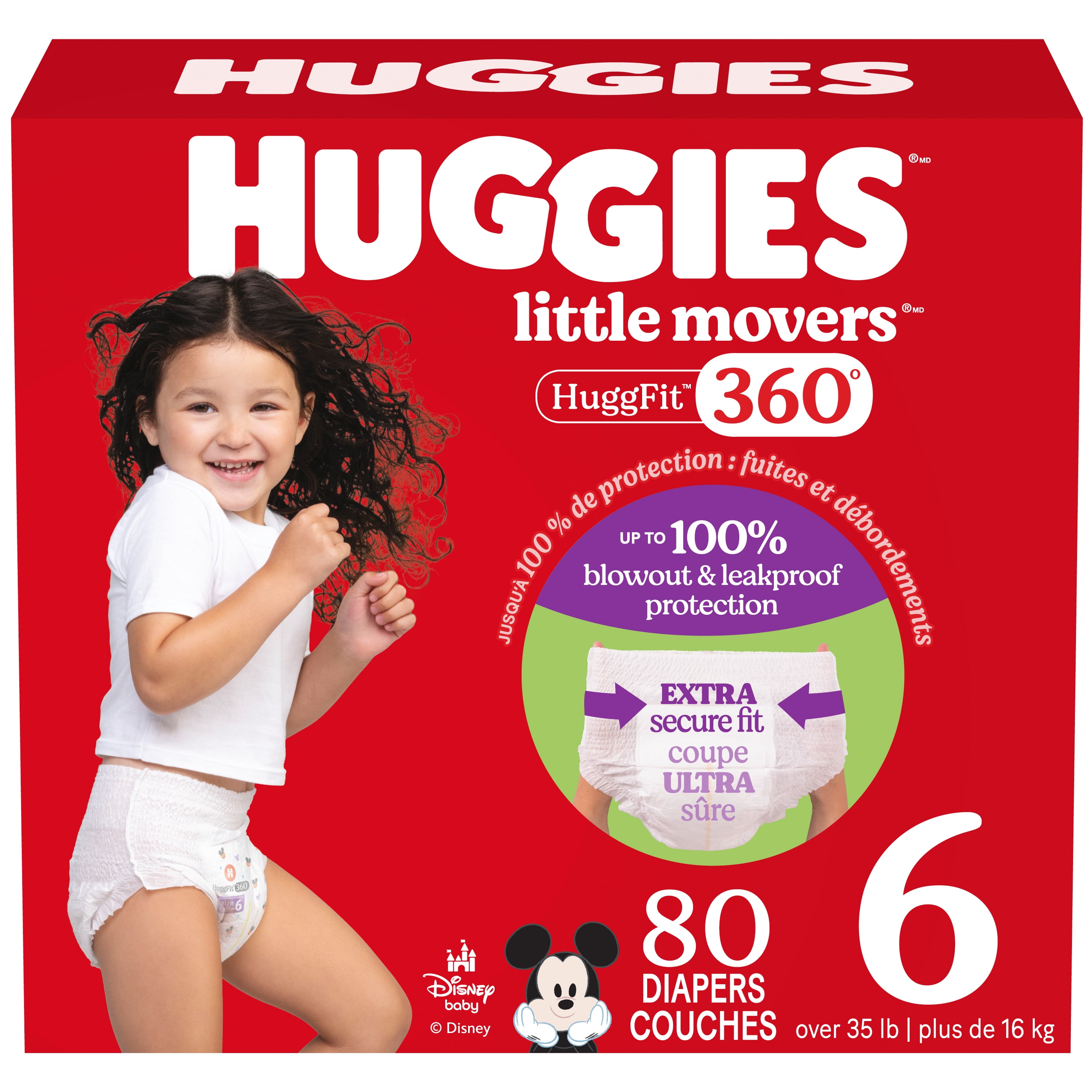Huggies Little Movers HuggFit 360° Baby Diapers with 360° Waistband ...