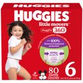 thumbnail image 1 of Couches pour bébé Huggies Little Movers HuggFit 360° avec ceinture 360°, tailles 3-7, 136-70 unités, 1 of 8