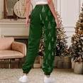 thumbnail image 5 of TTUHYWXI Christmas Womens Pajama Pants Casual Comfy Sleepwear Wide Leg Drawstring Bottoms with Pockets (Dark Green, 3XL), 5 of 5