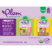 Plum Organics Mighty 4 Organic Toddler Food, Variety Pack, 4 oz Pouches, 12 Pack