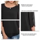 thumbnail image 5 of Blusa de gasa de media manga para mujer, blusa de cuello redondo para mujer, blusa de gasa de media manga informal, blusa de gasa de media manga de apariencia llamativa, 5 of 5