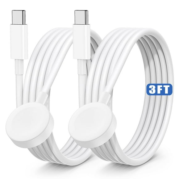 Cable de carga Essri para Apple Watch USB C magnético de 1 m, color blanco
