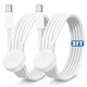 thumbnail image 1 of Cable de carga Essri para Apple Watch USB C magnético de 1 m, color blanco, 1 of 7