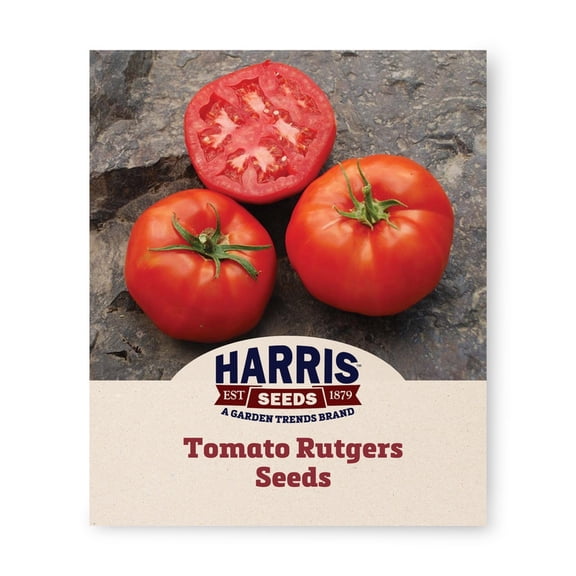 Harris Seeds Rutgers Tomato, Indeterminate Crack-Resistant Variety for Garden Growing, 50 Count