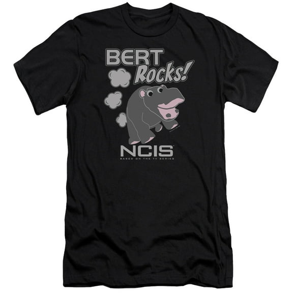 Ncis Bert Rocks Premium Canvas Adult Slim Fit 30/1 T-Shirt Black
